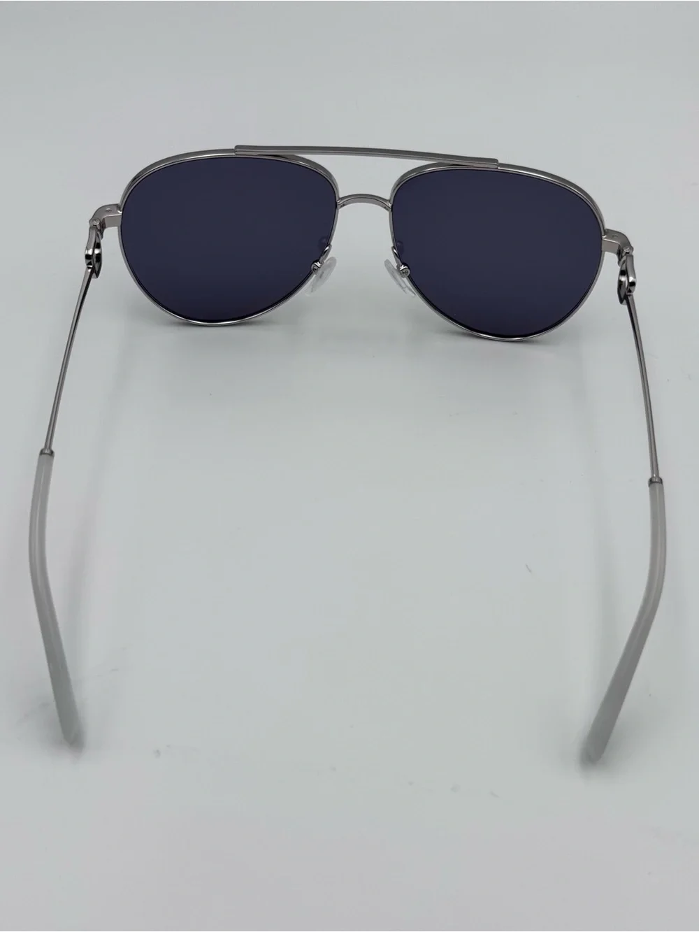 Longchamp‎ Silver Aviator Sunglasses with Dark Lenses NWOT